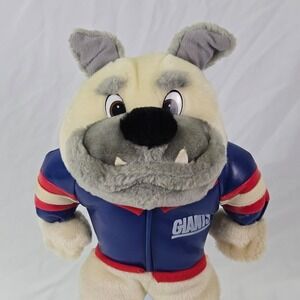 New York Giants NFL Licensed Stuffed Tough Guy Bulldog Vintage‎ 1998 12" Plush